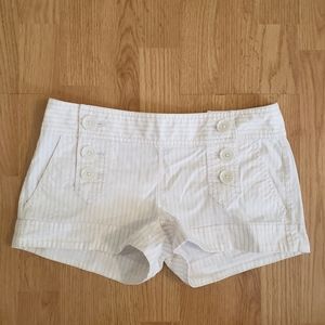 Express White Pinstripe shorts